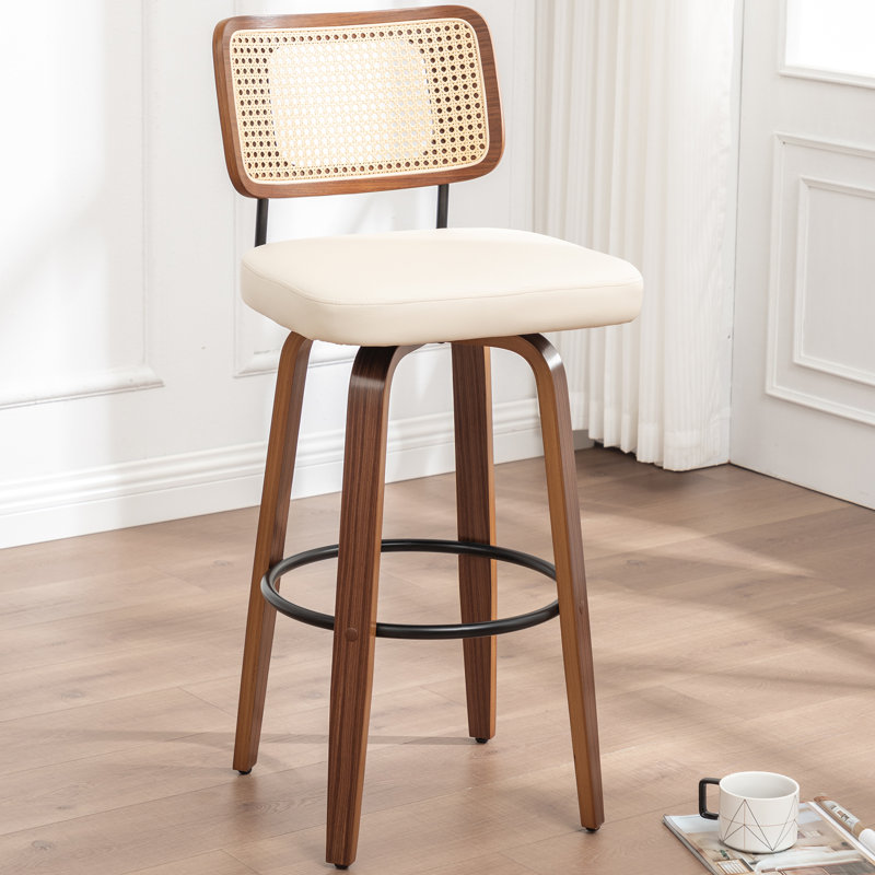 Swivel Bar Stool, Beige, Counter Stool (66.8cm Seat Height)