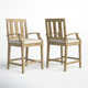 Samya 46.8" H x 25.4" W Outdoor Bar Stool with Cushion