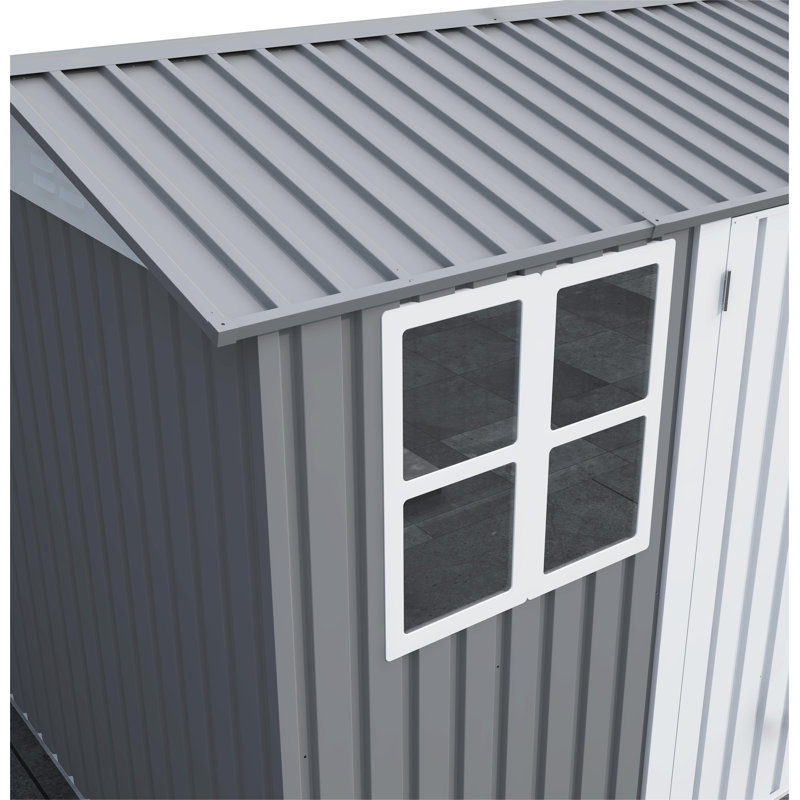 Remise de rangement 6 x 8 pi avec fenêtre, H 87 po x l 101,9 po x P 68 po