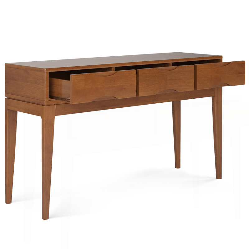 Console - canapé brun teck, Marron clair