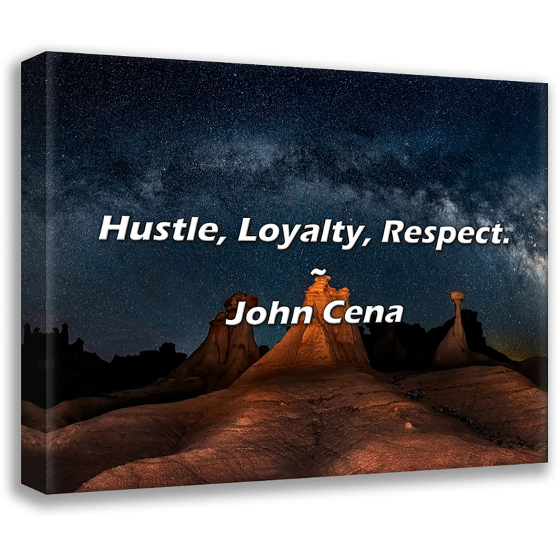 Citation de John Cena: Hustle, Loyauté, Respect., H 15 po x l 18 po