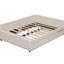 Lit tapissier double avec gigogne simple en bois massif beige, sans sommier tapissier pour une chambre de rêve, plateforme et structure robustes, look élégant-121015973