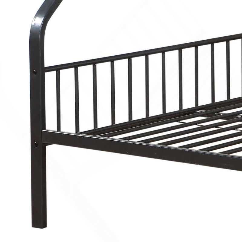 Lit superposé simple TG / grand avec échelle intégrée Gunmetal