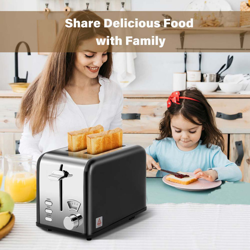 Jeltyprey Toaster Oven, Black/Silver