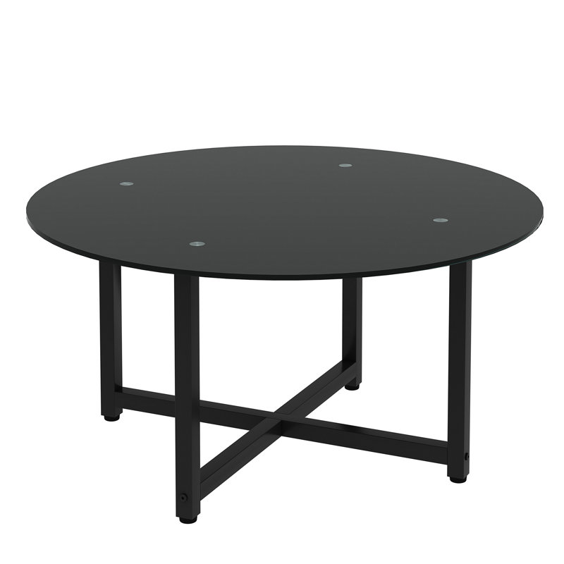 Round Coffee Table With Glass Table Top