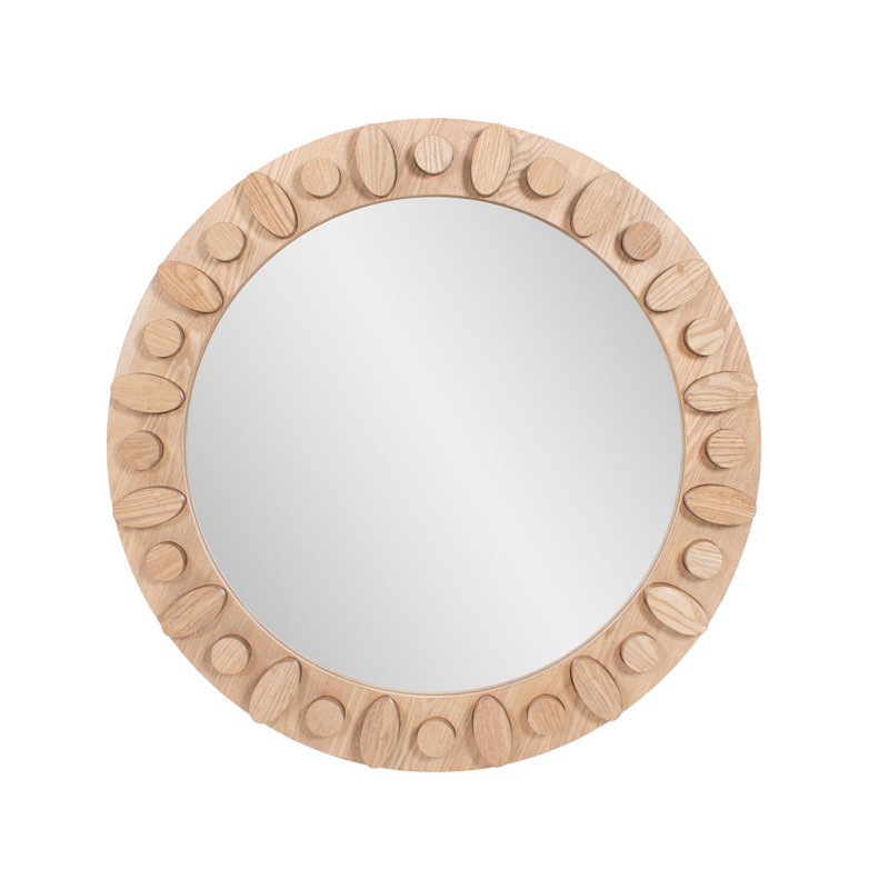 Robin Baron Winfield Wooden Round Mirror