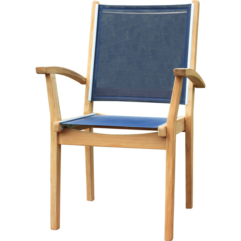Bayhead Outdoor Dining Armchair, Canvas Navy Sunbrella® Canvas