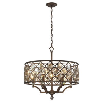 Sandersville 6 - Light Drum Candle Style Chandelier -  Rosdorf Park, 1E12FDFD31F14AFFA63A19CA2213B3E6