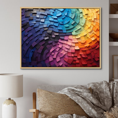 Abstract Rainbow Colorful Arch Collage - Rainbow Wall Art Decor