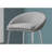 2 Bar Stools, Height, Grey Covering, Metal Frame, Construction, Structure