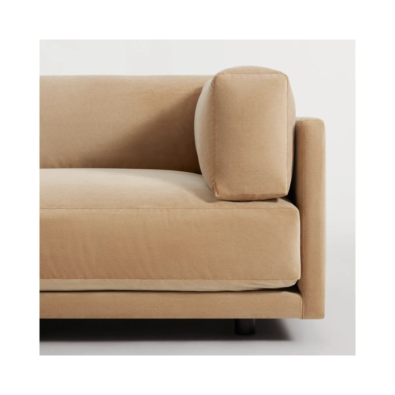 Canapé 82 "Sunday, Mélange de polyester velours chameau, 30" H x 102" W x 40" D