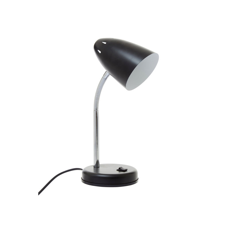 Metal Desk Lamp, 27 W, Black, 244 V