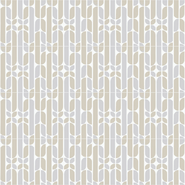 Cara Cara 8" x 8" Cement Patterned/Concrete Look Wall & Floor Tile