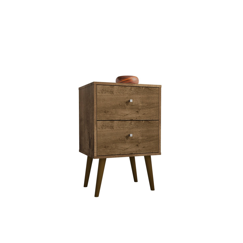 Liberty 18" Nightstand In Rustic Brown (2-Drawer), Rustic Brown