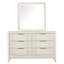 Commode blanche antique avec miroir