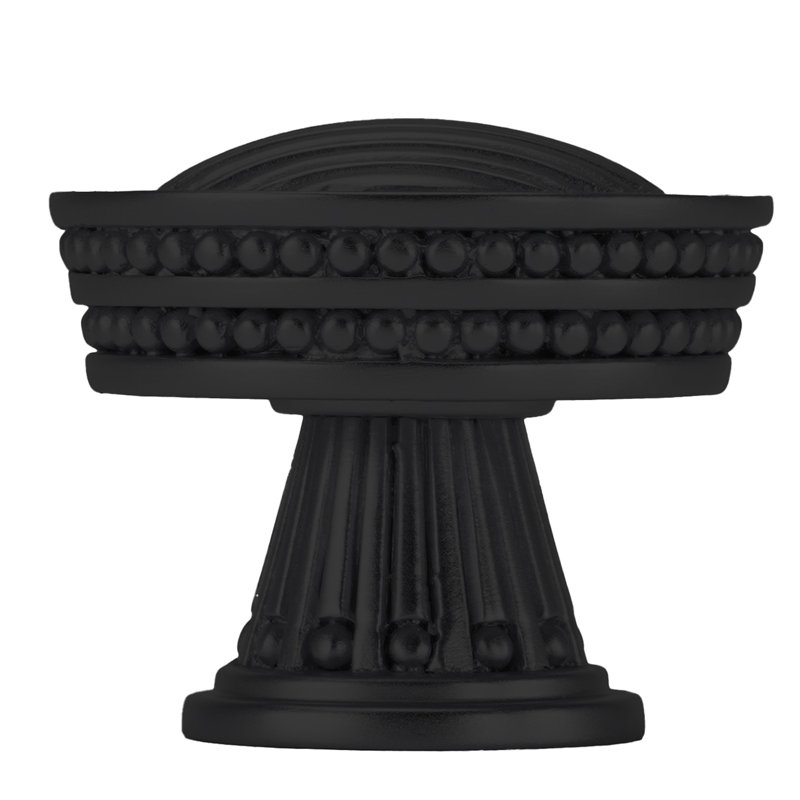 EDGAR BEREBI CHESAPEAKE KNOB IN SATIN NICKEL PLATE, Matte Black