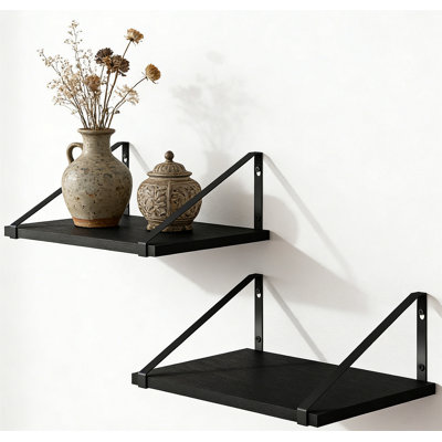 Deep Shelves For Room Wall, Floating Shelves, Rustic Wood Large Wall Mounted Shelves For Decor Storage For Bedroom, Living Room, Kitchen, Bathroom And Office Storage