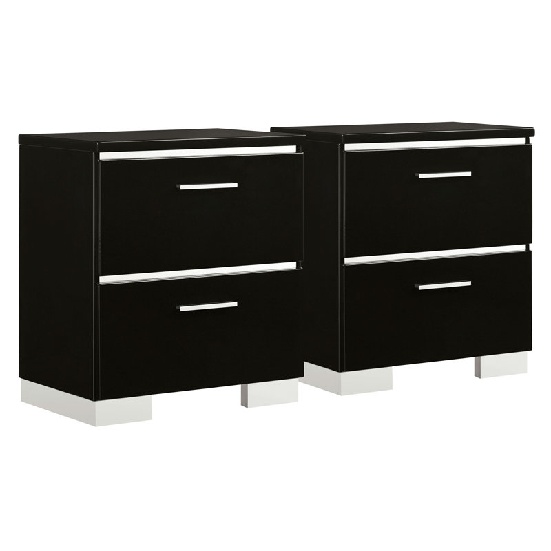 Table de chevet 2 tiroirs Arosh