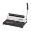 Manual Coil Spiral Binding Machine, 34-Hole Punch for 12 Sheets, Adjustable Binder for Letter/A4/A5 Documents, White and Black ABS Construction