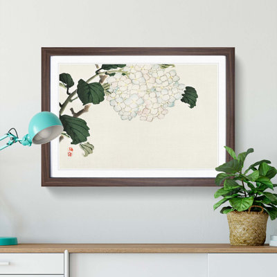 Hydrangea by Kono Bairei - Framed Print
