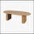51 Inch Tapered Tabletop Coffee Table with Rounded Edges, Natural Wood Finish for Modern Minimalist Design-2071740720