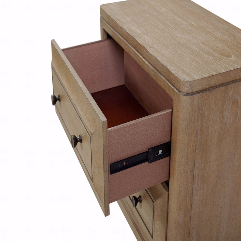 Table de chevet 2 tiroirs avec finition sable
