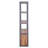 ACME Sara Bookcase In Espresso PU, Walnut & Sandy Black