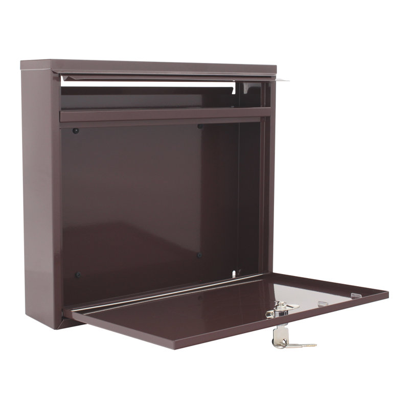 Bonnameade Steel Wall Mounted Letter Box, Brown