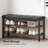 Shoe Bench With Cushioned Seat And Storage Shelf, Entryway Bench For Living Room, Bedroom, Or Hallway, Durable Metal Frame With Linen Upholstery