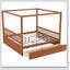 Wooden Canopy Bed With Storage Drawers-403243035-403243033