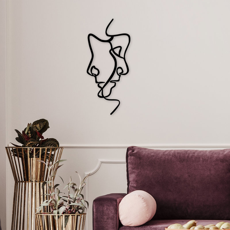 Accessoire mural élégant en métal, finition noire, 15,8 po x 28,7 po | Fabrication 100% métal (épaisseur: 0,06 pouce) | Conception murale facile | Parfait pour la décoration intérieure et les intérieurs modernes