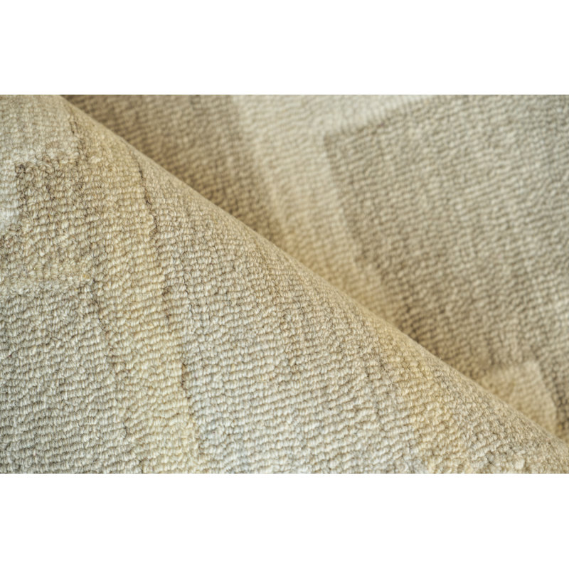 Sarezzo Hand Tufted New Zealand Wool Silver/Ivory Area Rug, 9'X12'