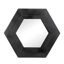 Miroir hexagonal 18,5 "x 18,5" avec cadre en bois massif, décoration murale pour le couloir de la salle de bain du salon-115297250