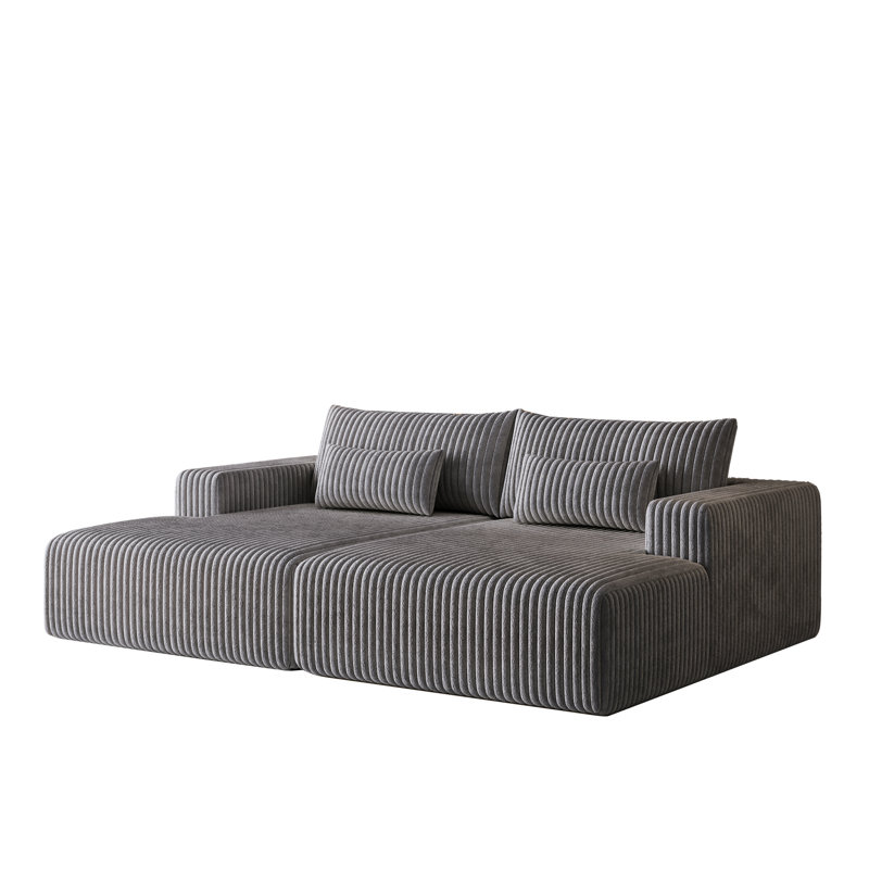 Méridienne surdimensionnée de 102 po, Gris