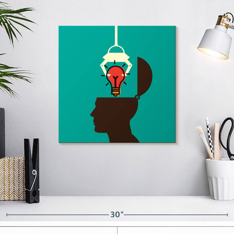 Keiri Tapping An Idea, 16" H x 16" W