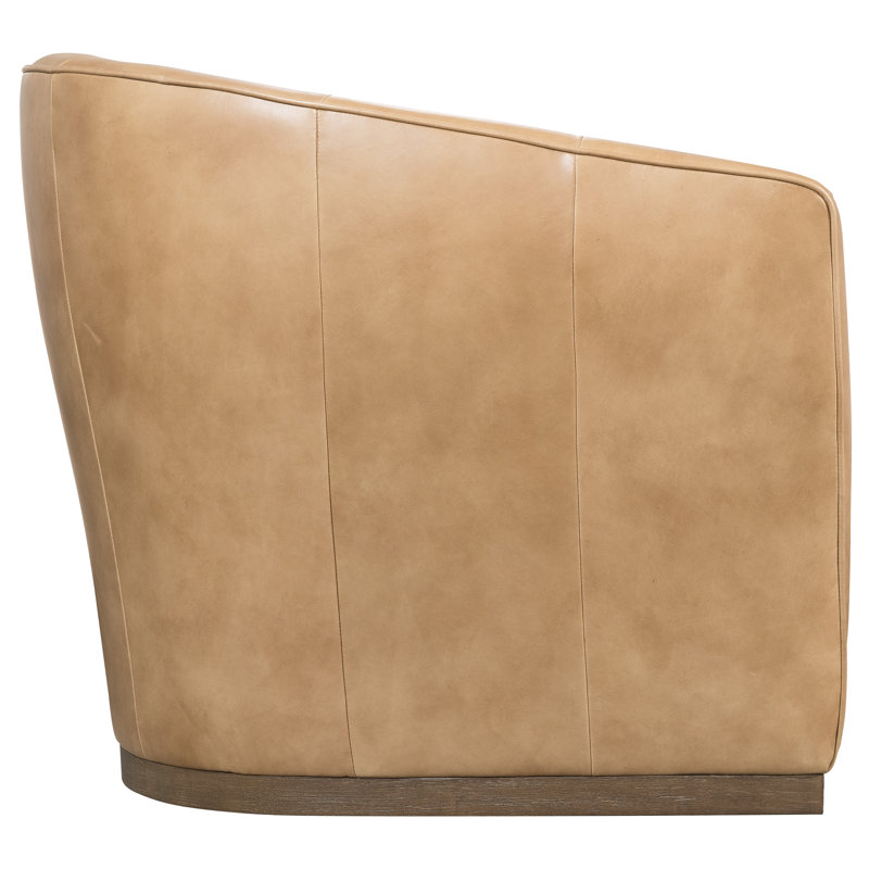 Fairfax Swivel Barrel Chair, Light Brown