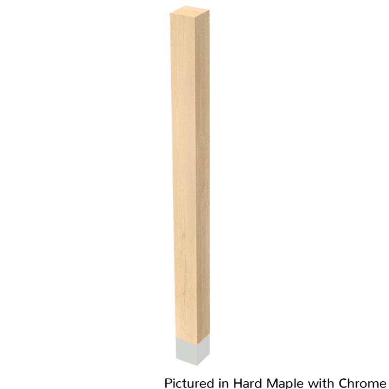 Hakan Table Leg, 42.25" H x 3" W x 3" D, Chrome