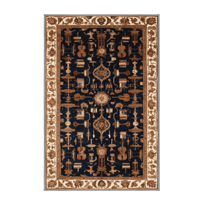 Tapis brun français lavable à la machine