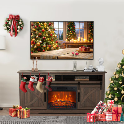 Patrizi 68" TV Stand With Electric Fireplace, Modern Entertainment Center, Media Console For TVs Up To 78"