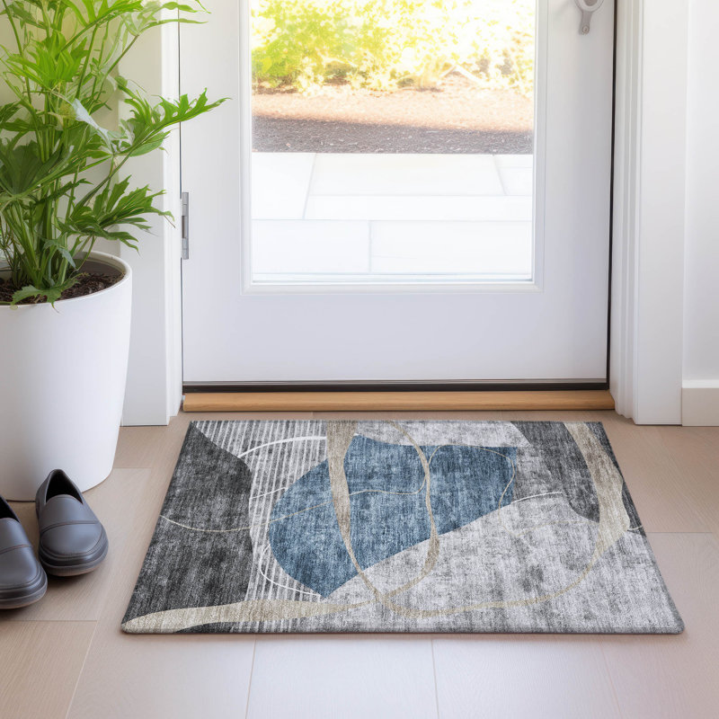 Tapis intérieur / extérieur Cecelio, Rectangle 1 pi 8 po x 2 pi 6 po