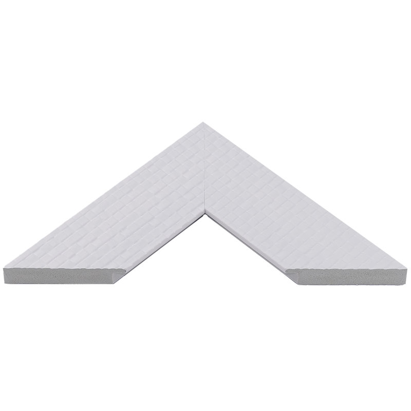 Eldar Plastic Flat Mirror, 52.4 cm H x 142.4 cm W, White