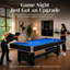 Table de billard et de ping-pong combinée Hathaway Spartan - Table de jeu 2 en 1 avec plateau de ping-pong amovible - Ensemble d'accessoires complet - Coins chromés, finition noire, tapis bleu