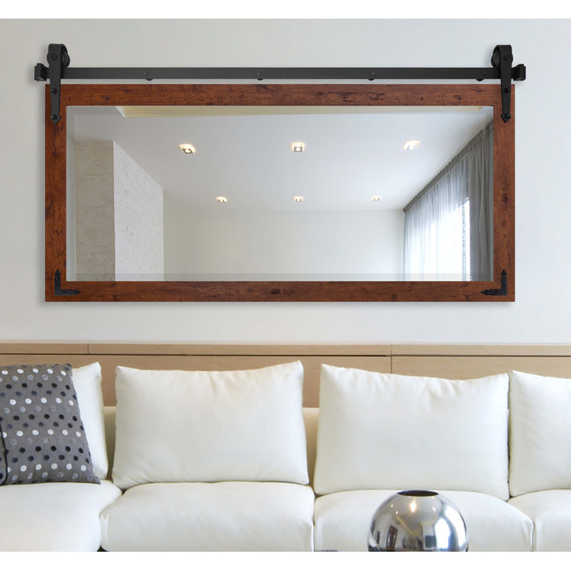 Miroir pleine grandeur N Peace, H 30,5 po x l 71 po, Noyer foncé
