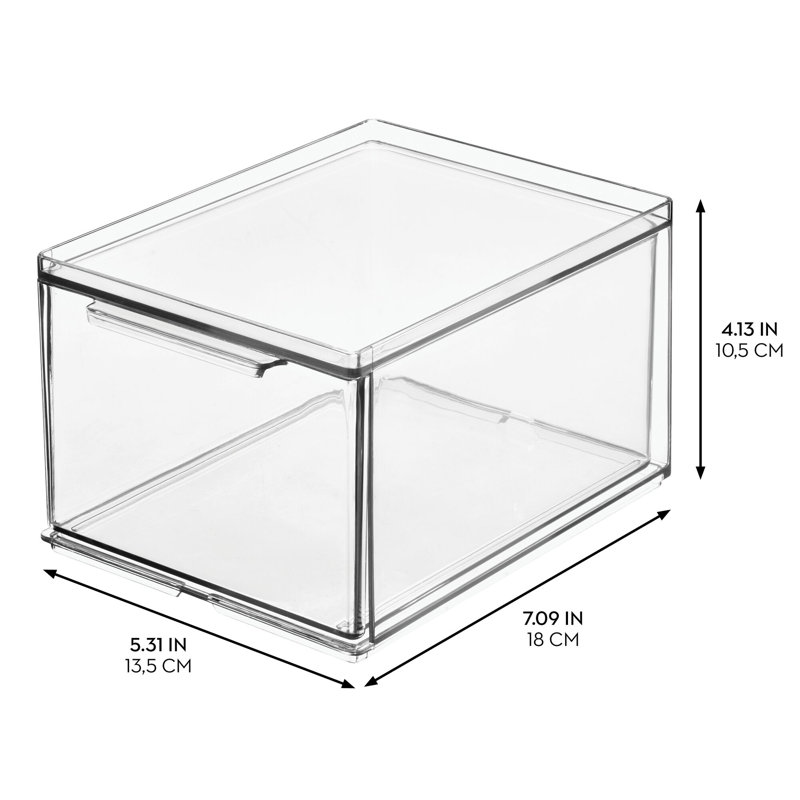 Stackable Kitchen Storage Drawer - Pull-Out Sliding Bin for Fridge, Pantry, Under-Sink, or Cabinet