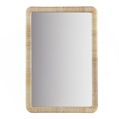 Natural Rattan Rectangle Wall Mirror