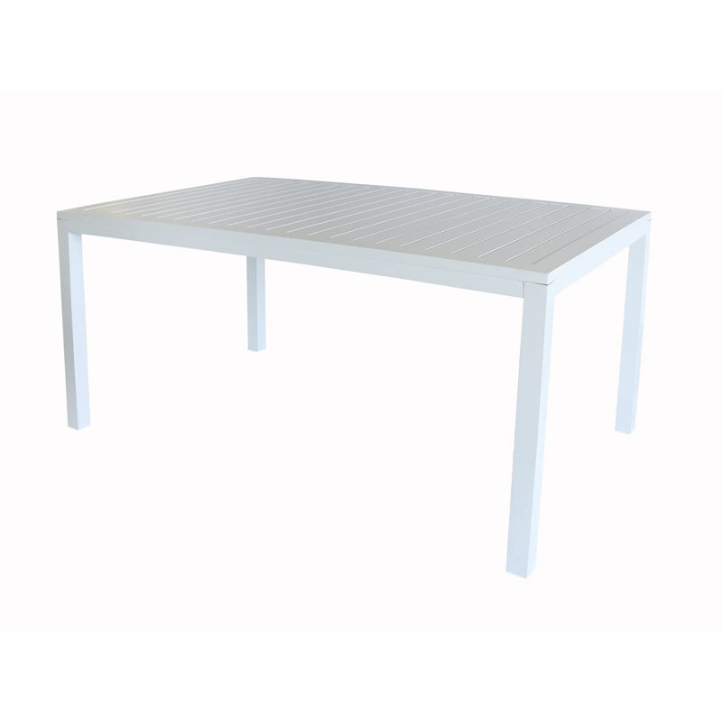 Table de salle à manger en aluminium, Blanc