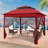 11 Ft. W x 11 Ft. D Outdoor Pop Up Soft Top Steel Patio Gazebo with Netting-109186203