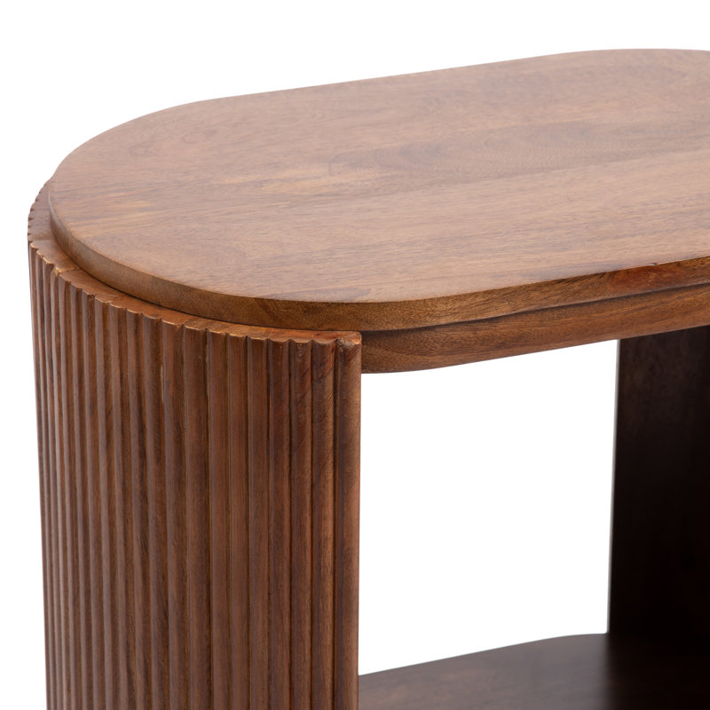 Table d'appoint Cakora, Bois brun foncé