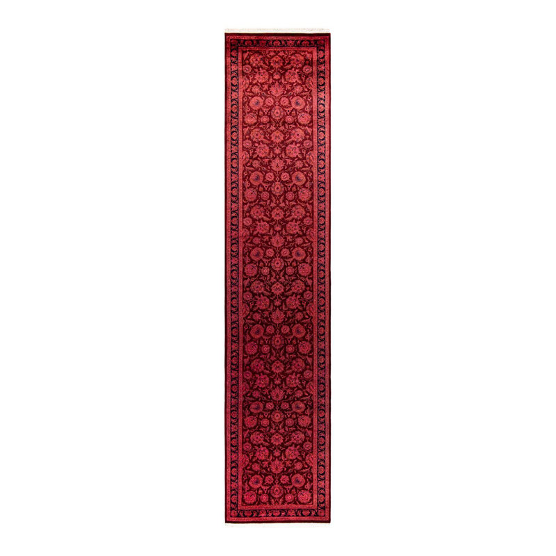 Tapis unique noué à la main Weirsky - rose Weirsky