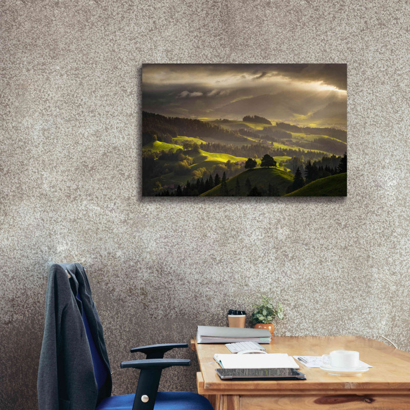 «The Shire» par Enrico Fossati, estampe numérique sur toile, H 26 po x l 40 po x P 1,5 po